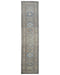 11 Ft Gray Kazak Afghan Hand Knotted Geometric Wool Runner Rug